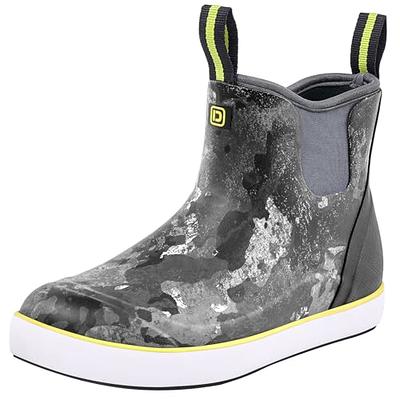 DRYCODE Rain Boots Men, Waterproof Deck Boots for Men, Anti-Slip Ankle Rubber  Boots for Mens Fishing Boating(Size 10,Camo-midnight) - Yahoo Shopping