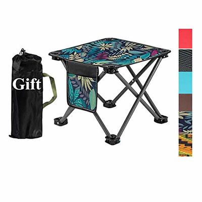 Protable Folding Stool Light Weight Mini Camping Stool with Carry Bag for  Indoor or Outdoor Activeites Camping Fishing Hiking(Teal Pattern) - Yahoo  Shopping