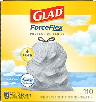 Glad ForceFlex 13 Gallon Tall Kitchen Trash Bags, Unscented, 40 Bags -  Yahoo Shopping