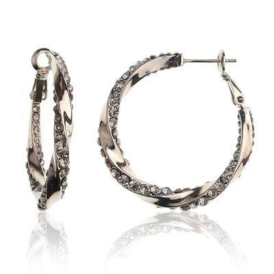 mnjin bohemian shiny glitter sequins hoop earrings wrapped gold plated  circle statement rhinestone dangle drop earrings for women girls boho  jewelry black - Walmart.com