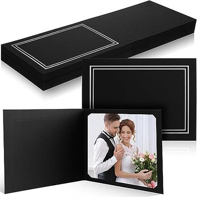 Qilery 100 Pcs Photo Folders for 4 x 6 or 5 x 7 Cardboard Picture