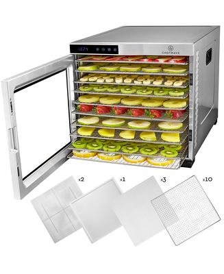 Avantco 12 Tray Stainless Steel Food Dehydrator with Glass Door - 120V,  1000W