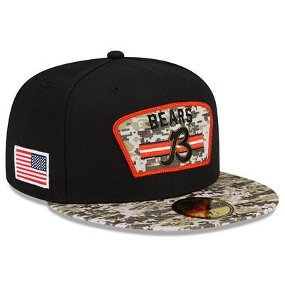 New Era Black/Camo Chicago Bears 2022 Salute to Service 9FORTY Snapback Trucker Hat