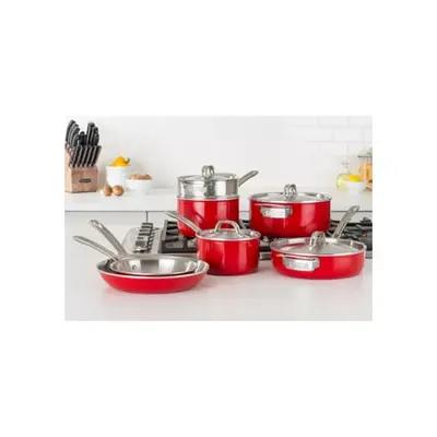 Viking 7-Ply Titanium 10-Piece Cookware Set with Bonus 15-Piece Cutlery Set