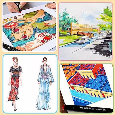 Alcohol Markers,80 Colors Dual Tip Permanent Art Markers for Kids Adults  Coloring Illustrations Sketch,Christmas Gift for Kid,Alcohol Based Marker  with Case,For Book Painting Card Making