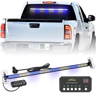 XRIDONSEN 35 inch Traffic Advisor Light Bar 144 LED Blue White