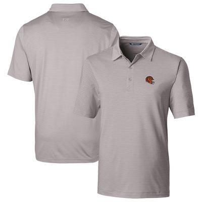 Men's Cutter & Buck Orange Cincinnati Bengals Throwback Logo Big Tall Forge Pencil Stripe Stretch Polo