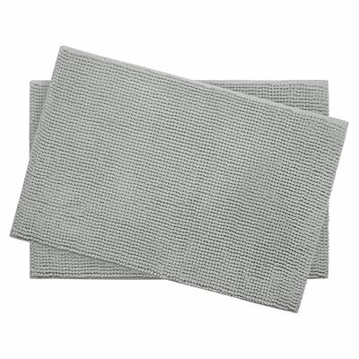 Oliver Brown Terry Memory Foam Bath Mat - 24 x 40 & 17 x 24 - Dk Grey