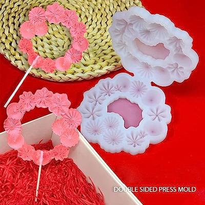 2PCS Silicone Flower Soap Mold Candy Molds Chocolate Molds Mixed