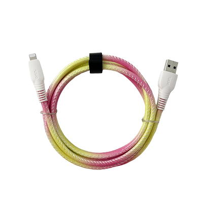 onn. Lightning to USB Cable, Pink, 3 ft 