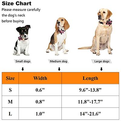 Cute Female Dog Collars Small, Medium, Large, Matching Collar Leash Set,  Premium, Floral Collars for Girl Dogs (Small, Martingale Ladybird)