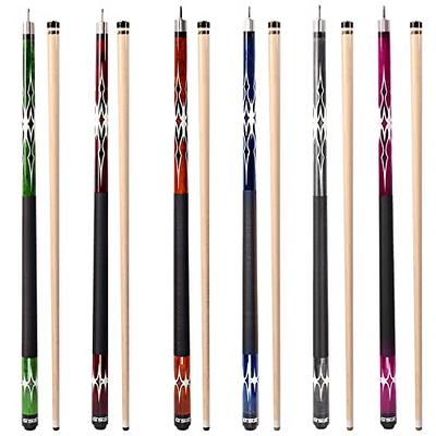 2-Piece Pool Cue Stick with 13mm Tip 58 Hardwood Canadian Maple  Professional Billiard Pool Cue Stick 18 Oz Pool Sticks Set of 2