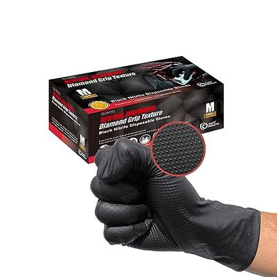 Gloveworks Black Nitrile Diamond Textured Shop Gloves (Box of 100)