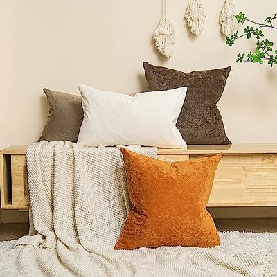 MADIZZ Set of 2 Soft Plush Short Wool Velvet Decorative Throw Pillow Covers  20x20 inch Beige Square Luxury Style Cushion Case Pillow Shell for Sofa