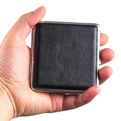 Cigarette Case, Pu Leather Cigarette Case With Lighter Holder,holds 20  Regular Whole Box Cigarette Tobacco Pouch Box,simple Portable Flip  Protective S