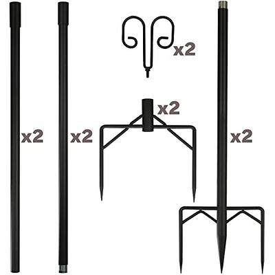 Walensee 9.4 ft String Light Poles with Hook for Hanging String Lights for Garden Party Patio Christmas Wedding - 4 Pack