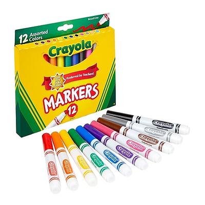 Crayola Kid's Markers, Broad Line, Assorted Colors, 12/Box (58-7712) -  Yahoo Shopping