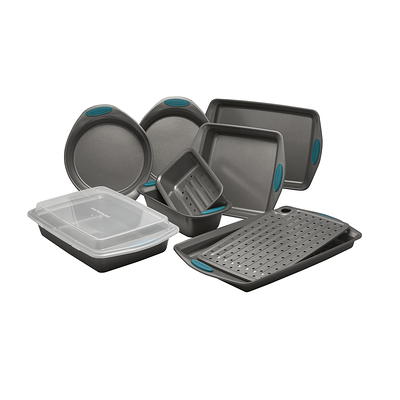 Rubbermaid DuraLite Glass Bakeware 4pc (1.5qt and 2.5qt) Baking Dish Set  with Shadow Blue Lids