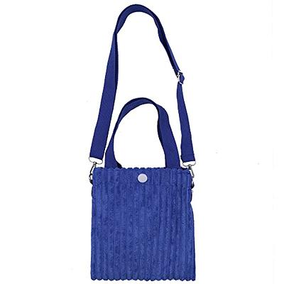 Casual Zip Tote Canvas Crossbody Bag Cute Shopping Bag for Ladies Women  Corduroy Shoulder Bags Striped Cloth Fabric Handbags