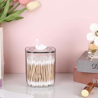 Qtip Dispenser Clear Acrylic Qtip Holder Cotton Swabs Bathroom Organizer  Vanity Organization 