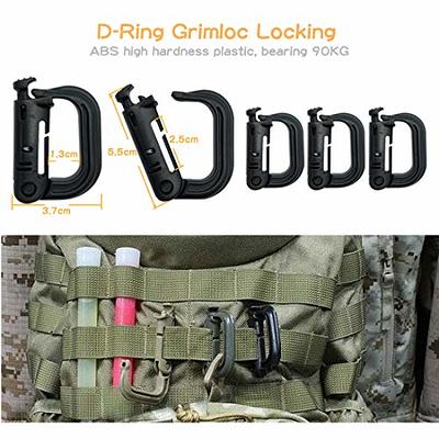 10pcs/pack Plastic Carabiner for Packages D-Ring Plastic Strong Tactical  Carabiner-Keychain Buckles