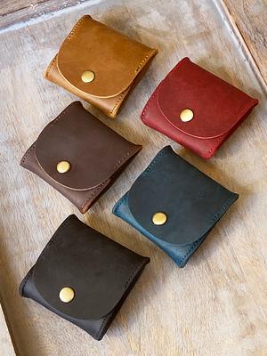 Personalized Leather Small Bag, Small Leather Pouch, Leather Coin Purse