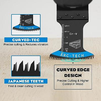 EZARC Oscillating Tool Blades Carbide Multitool Saw Blades for Hard Material Hardened Metal Nails Bolts and Screws 3-Pack