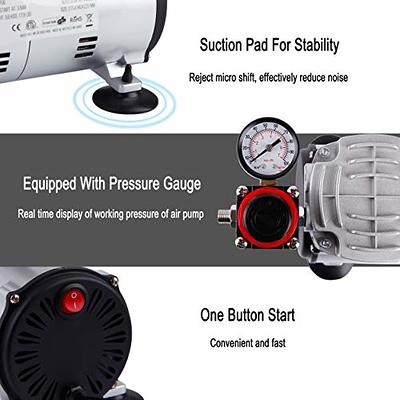 TIMBERTECH Airbrush Compressor AS18-2, Basic Mini Compressor, 4