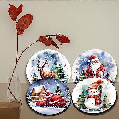 Aihonmin Deer Stove Burner Covers,Snowman Gas Stove Burner Covers Set of  4,8 in & 10 Inch Stove Top Covers for Electric Stove Metal Stove Cover Gas  Stove Top Covers,Kitchen Decor,Cooktop Decorative 