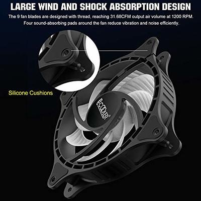 KEDIERS RGB Case Fans 120mm Silent Computer LED Cooling PC Case