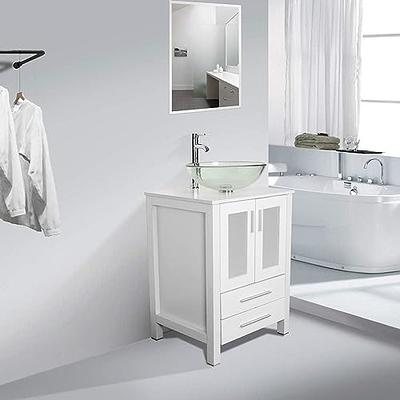 Eclife 24 -30 White Bathroom Vanity Cabinet Sink Combo W/Waterproof