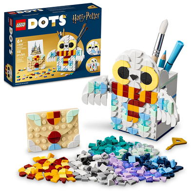 LEGO DOTS Hedwig Pencil Holder 41809, Harry Potter Owl Desk