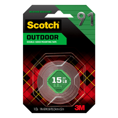 Scotch Permanent Heavy-Duty Mounting Tape, 3/4 x 350