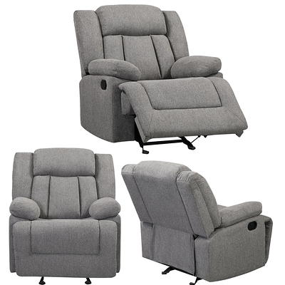 Linen Single Person Sofa with Thickened Cushion Recliner - High Backrest,  Equipped with Foot Pads and Dual Armrests - Yahoo Shopping