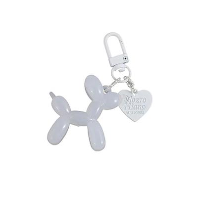 1 Pcs Jelly Balloon Dog Design Keychain for Women, Cute Girls Key