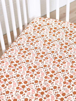 Modern Moments by Gerber Baby & Toddler Girl Ultra Soft Fitted Crib Sheet,  Ivory Floral - Yahoo Shopping