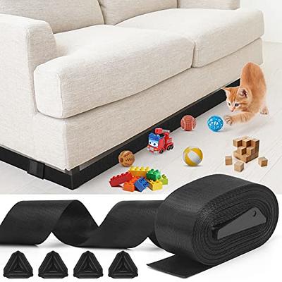 Toy Blocker, PVC Under Sofa Toy Blocker Cuttable Under Couch Blocker,  Self-Adhesive Gap Bumper Under Sofa,Toy Blocker Avoid Things Sliding Under