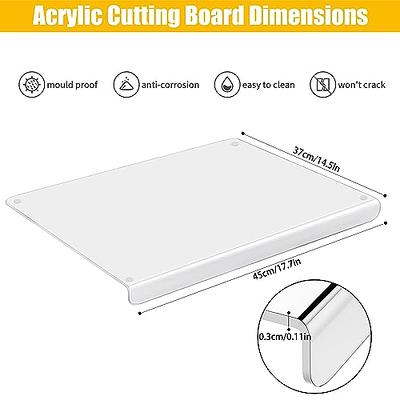 Acrylic Cutting Board, Clear Transparent Chopping Board, Non-slip