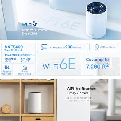 TP-Link Deco AXE5400 Tri-Band 6E Mesh System – Wi-Fi up to 7200 Sq.Ft