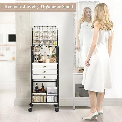  Ikee Design Wooden Jewelry Display Rack with 20