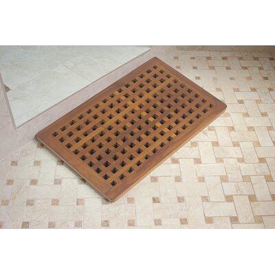 Signature Hardware 949677 Huan Teak Bathroom Floor Mat - Wood