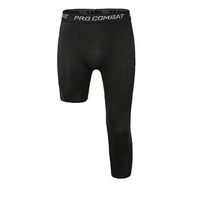 Jonscart Men's 3/4 One Leg Compression Capri Tights Pants Athletic Base  Layer Underwear (Black-L,XL) - Yahoo Shopping