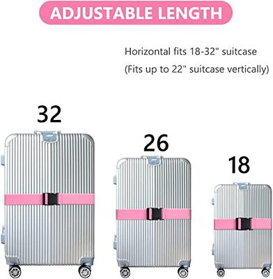 8 Pack Luggage Straps Suitcase Tags Set, Travel Adjustable