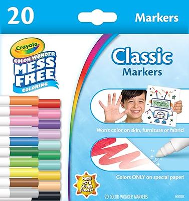 Crayola Color Wonder Markers, Mess Free Coloring, Classic & Pastel Colors  (20 Count) (2 Pack )