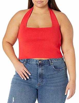 The Drop Women's Greta Fitted Square-Neck Halter Sweater Bralette