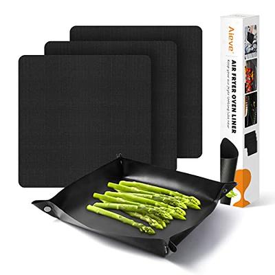 Reusable Silicone Air Fryer Liners by Linda's Essentials (3 Pack) - Non  Stick Easy Clean Air Fryer Liners Reusable Mats Air Fryer Accessories  Includes