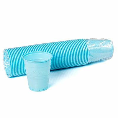 1000 Purple Plastic Disposable Ribbed Drinking Dental Cups, 5 Oz