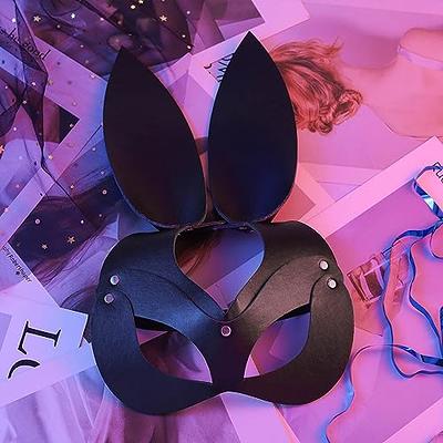 Foyte Rabbit Masquerade Mask Black Leather Half Face Mask Women Costume  Cosplay Felt Eye Masks for Halloween Party (Rabbit) - Yahoo Shopping