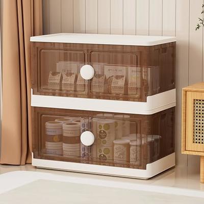 FLEXIMOUNTS Stackable Storage Bins With Lids, 228 Qt-3 Pack Closet