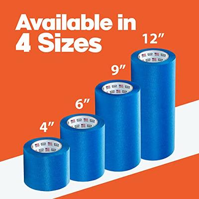 Wide Blue Painters Tape, 6 inch & 2 Rolls of 4 inch (60 Yards), 3D